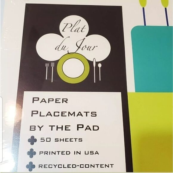 Plat Du Jour Happy Birthday Placemats Pad 50 - Picture 3 of 4